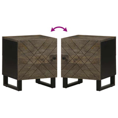 vidaXL Bedside Cabinet Black 40x33x46 cm Solid Wood Mango 6