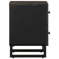 vidaXL Bedside Cabinets 2 pcs Black 40x33x46 cm Solid Wood Mango 5