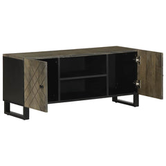 vidaXL TV Cabinet Black 105x33x46 cm Solid Wood Mango 2