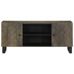 vidaXL TV Cabinet Black 105x33x46 cm Solid Wood Mango 3