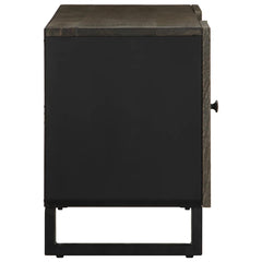 vidaXL TV Cabinet Black 105x33x46 cm Solid Wood Mango 4