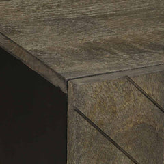 vidaXL TV Cabinet Black 105x33x46 cm Solid Wood Mango 6