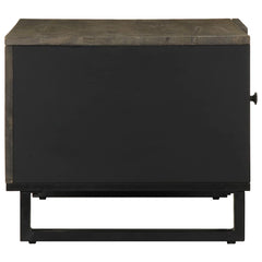 vidaXL Coffee Table Black 80x50x40 cm Solid Wood Mango 4