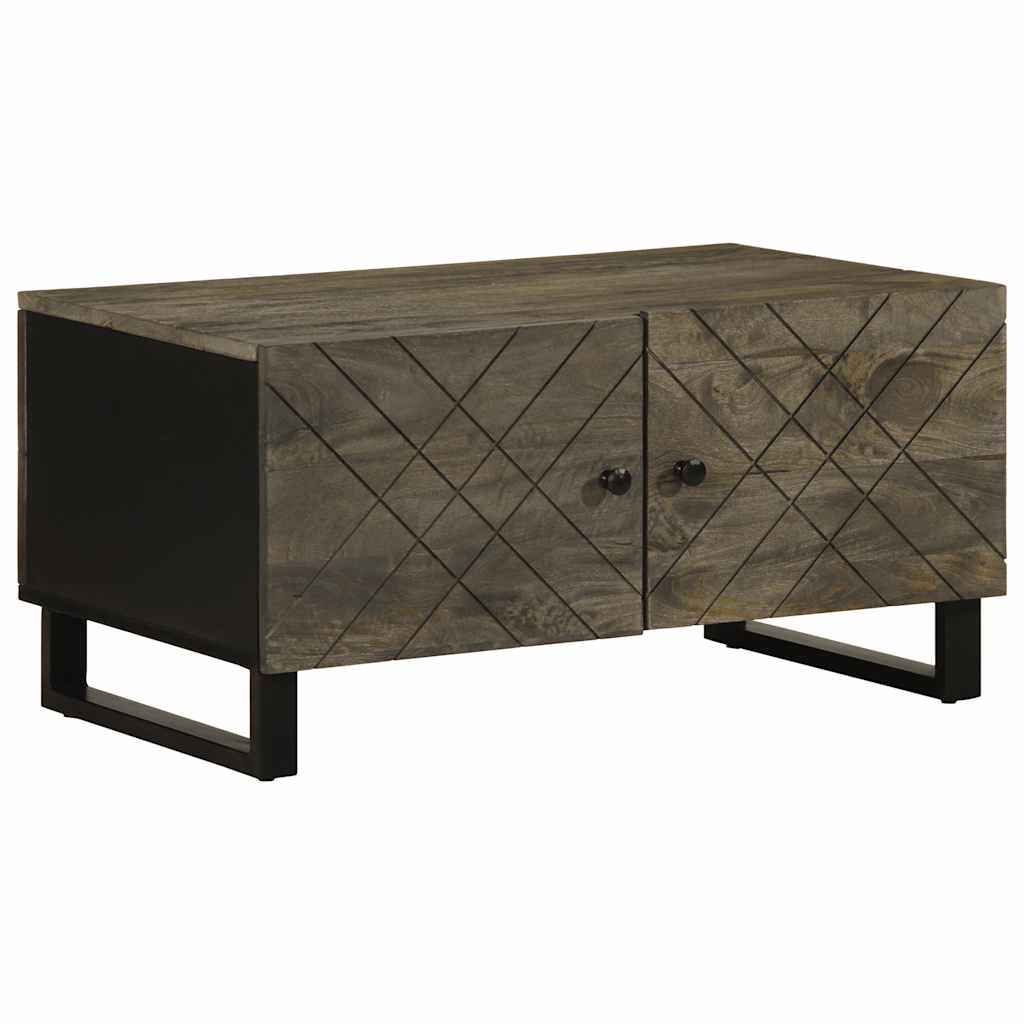 vidaXL Coffee Table Black 80x50x40 cm Solid Wood Mango 1