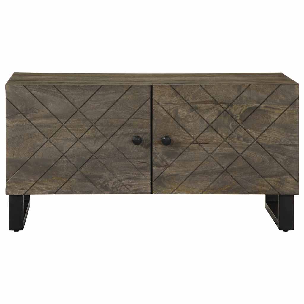 vidaXL Coffee Table Black 80x50x40 cm Solid Wood Mango 3