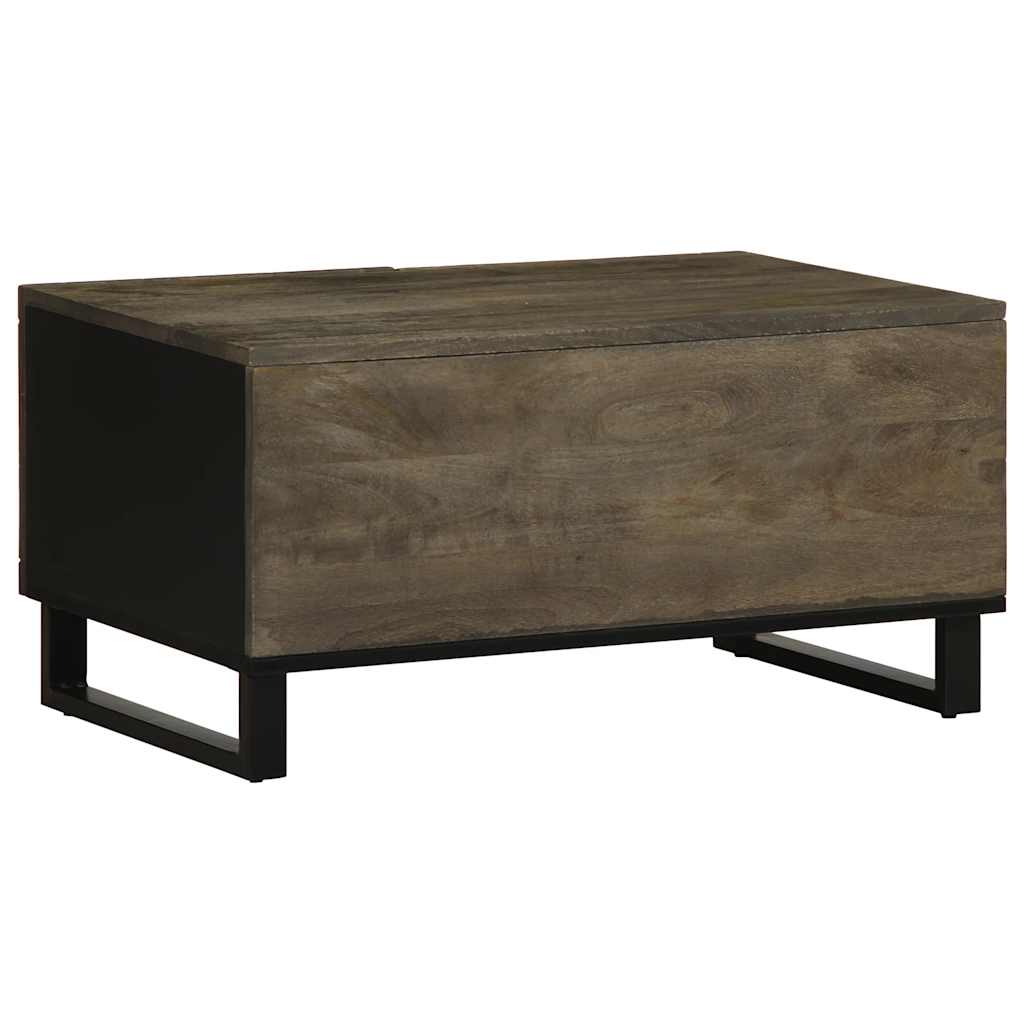 vidaXL Coffee Table Black 80x50x40 cm Solid Wood Mango 4