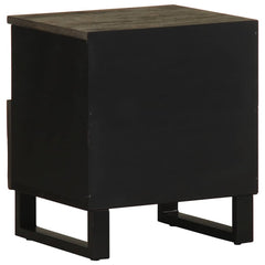 vidaXL Bedside Cabinet Black 40x33x46 cm Solid Wood Mango 5