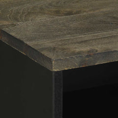 vidaXL Bedside Cabinet Black 50x33x62 cm Solid Wood Mango 6