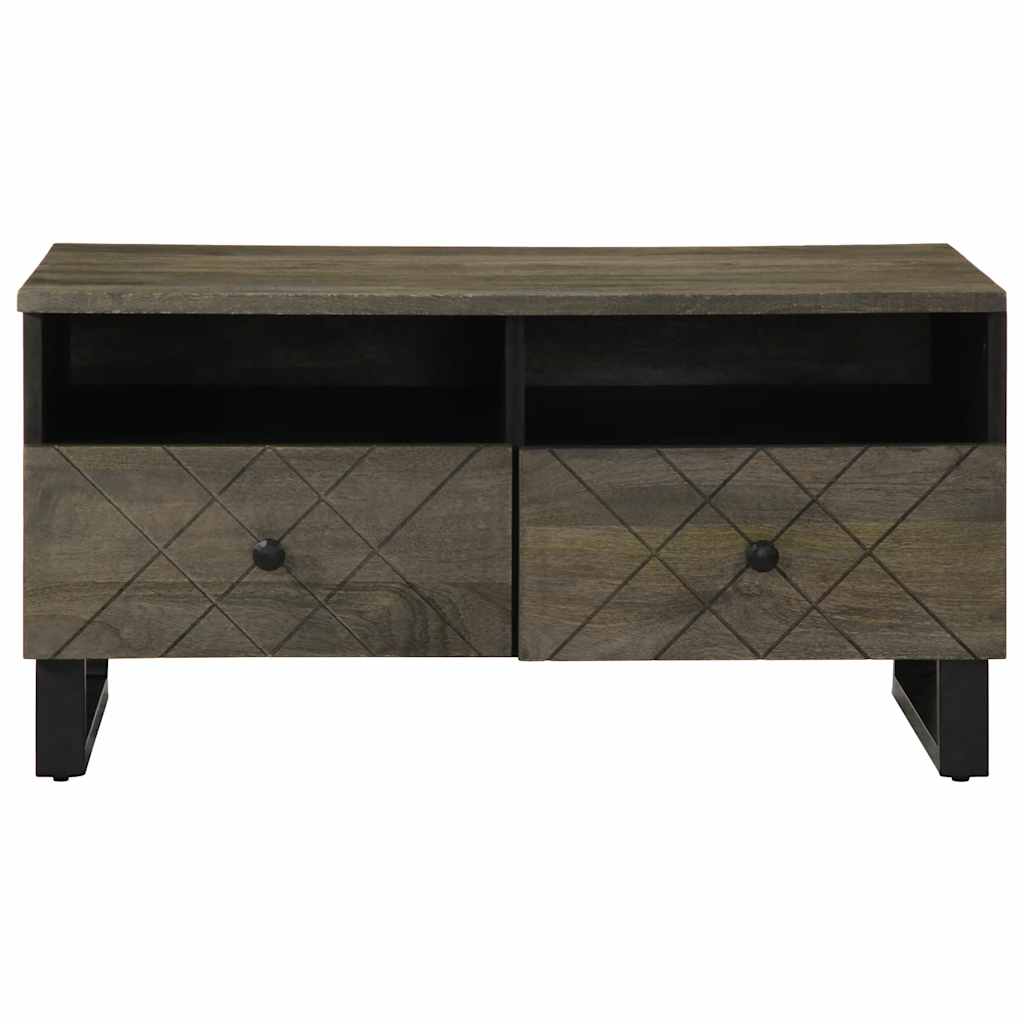 vidaXL Coffee Table Black 80x54x40 cm Solid Wood Mango 3
