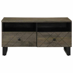 vidaXL Coffee Table Black 80x54x40 cm Solid Wood Mango 3