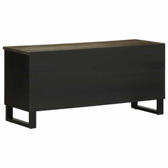 vidaXL TV Cabinet Black 100x33x46 cm Solid Wood Mango 5