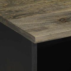 TV Cabinet Black Solid Wood Mango, image 6