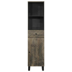 vidaXL Bathroom Cabinet Black 38x33x160 cm Solid Wood Mango 3