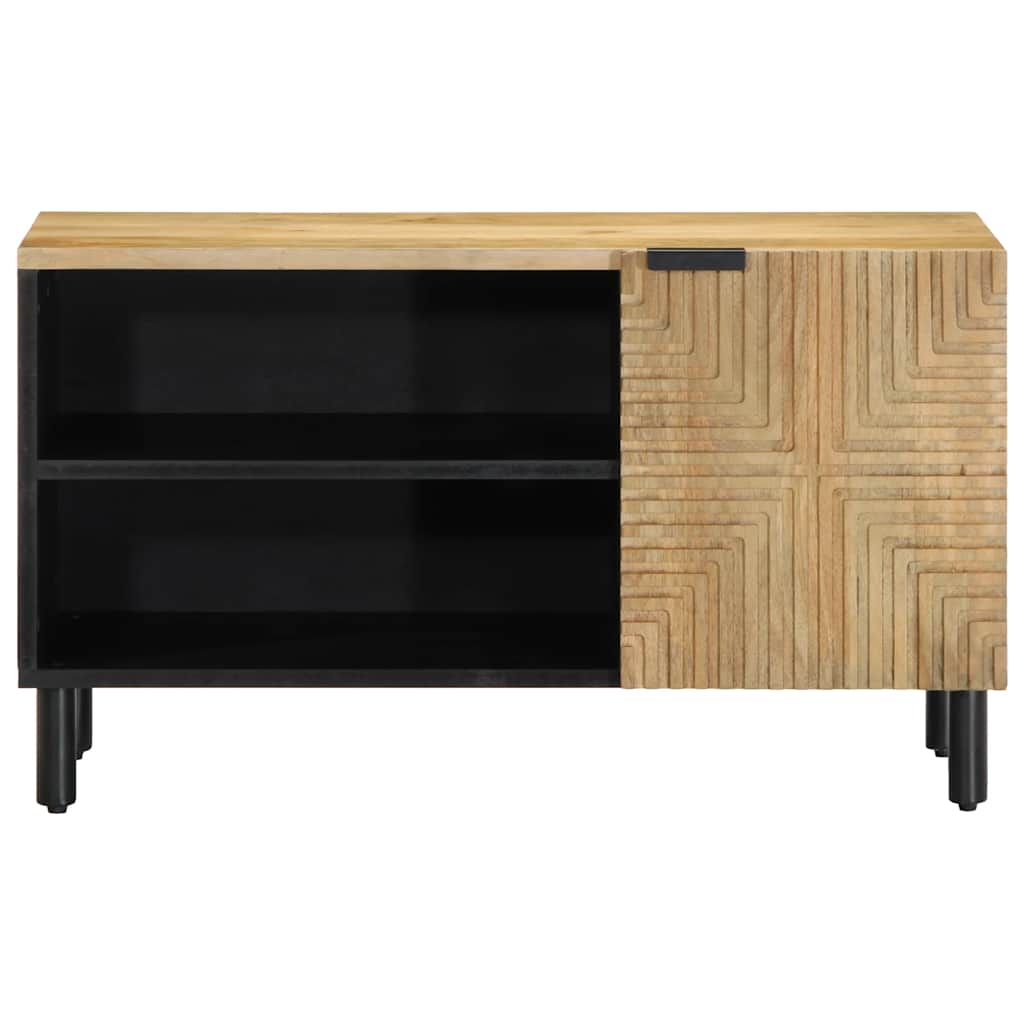 vidaXL TV Cabinet Brown 80x31.5x46 cm Solid Wood Mango 3