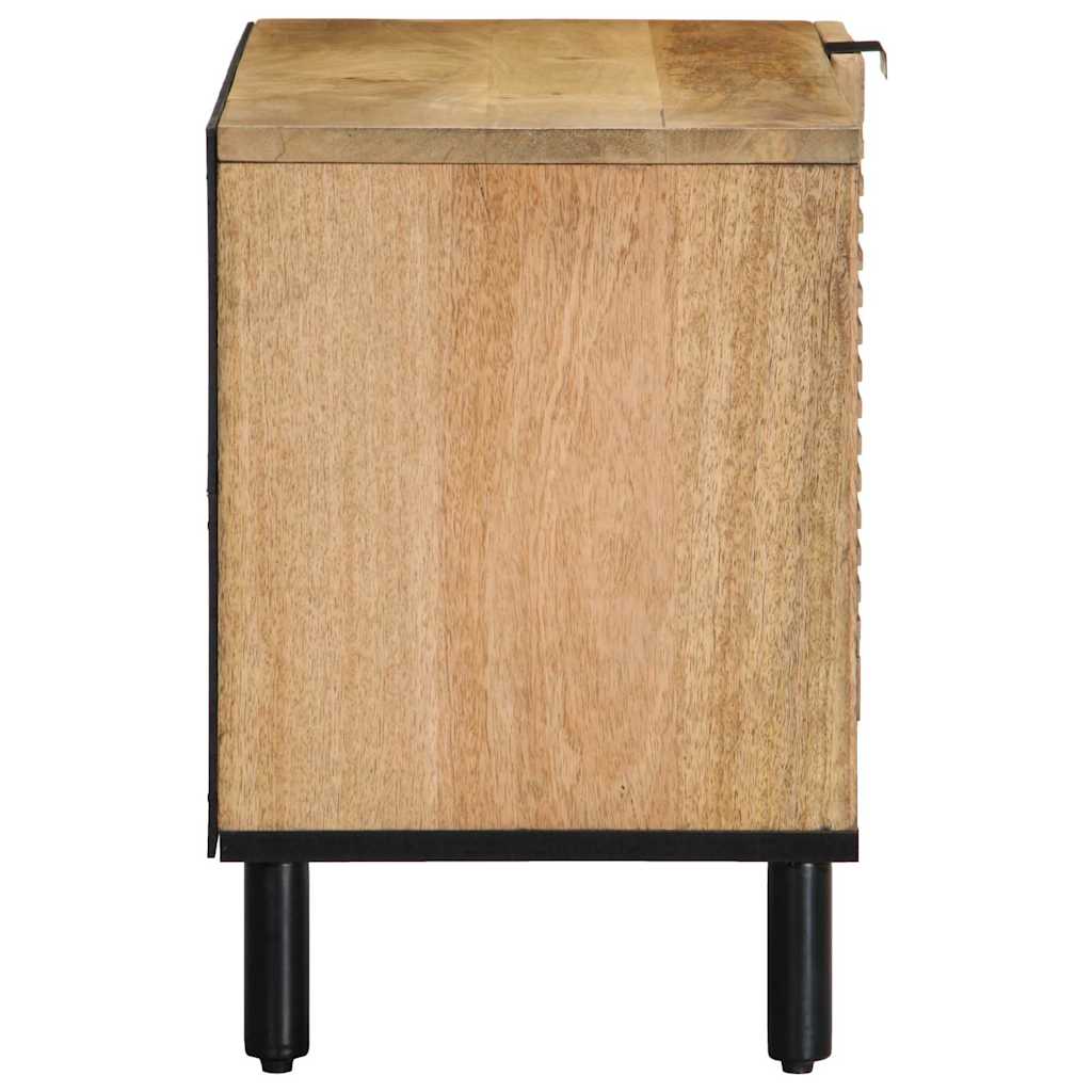 vidaXL TV Cabinet Brown 80x31.5x46 cm Solid Wood Mango 4