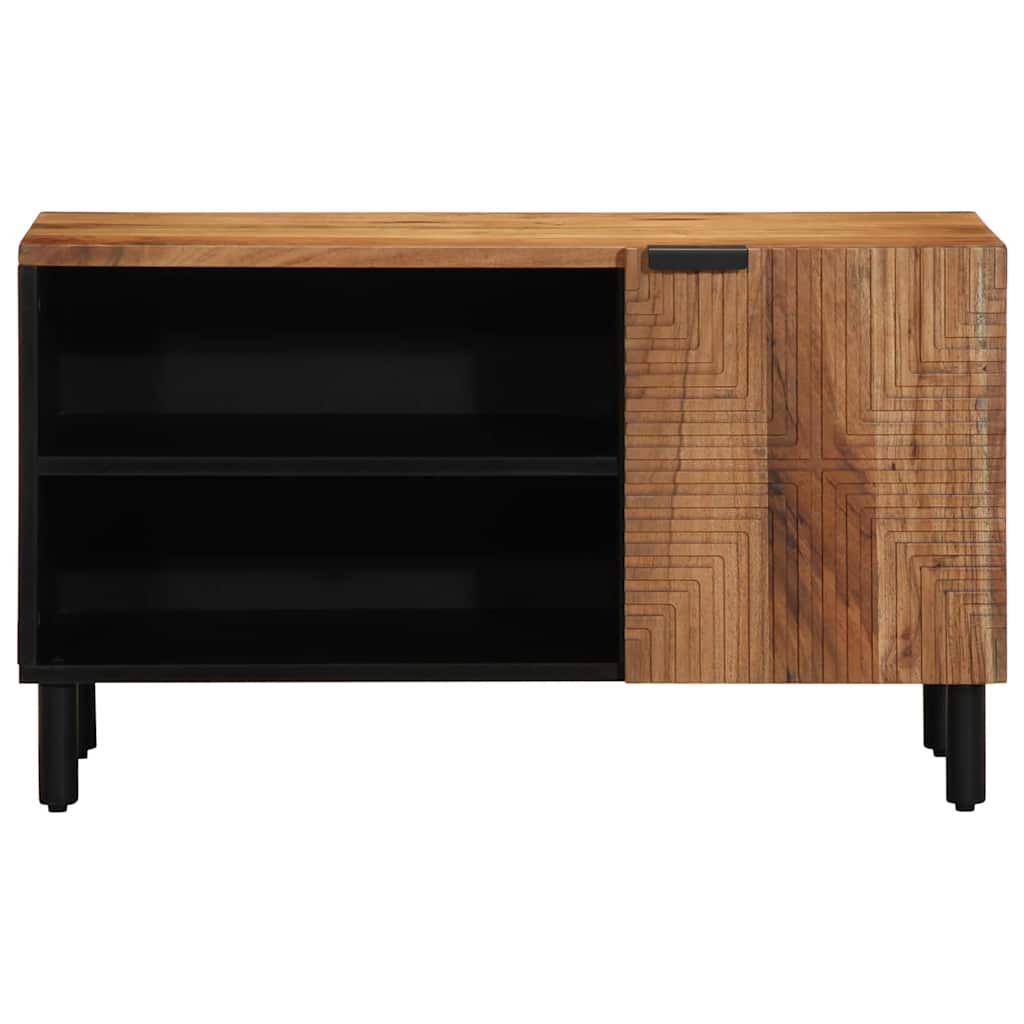 vidaXL TV Cabinet with Shelf Brown 80 x 33 x 46 cm Solid Mango Wood 4