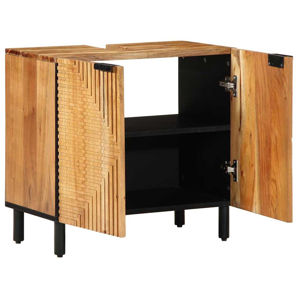 Bathroom Sink Cabinet Brown 62x33x58 cm Solid Wood Mango Solid acacia wood