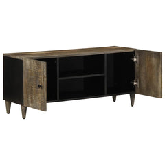 vidaXL TV Cabinet Light Grey 105x33.5x46 cm Solid Wood Mango 3