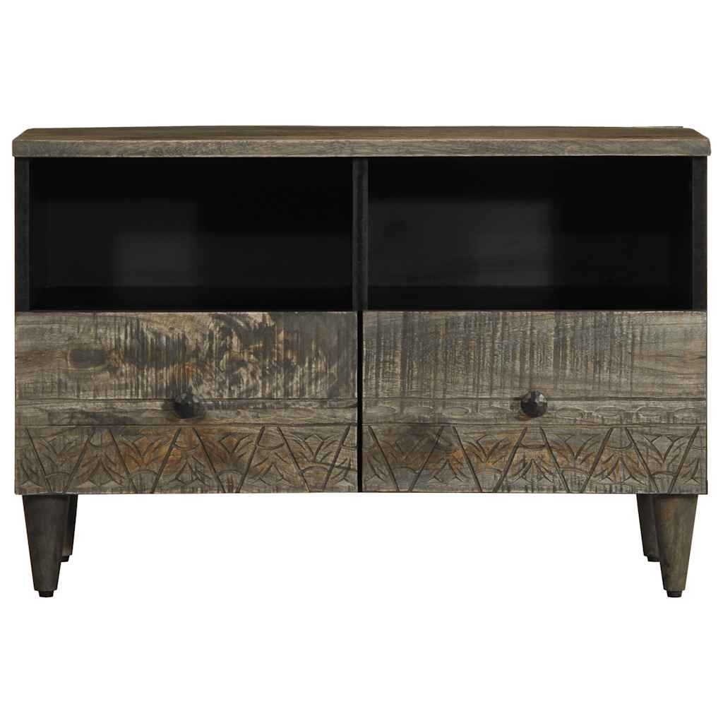 vidaXL TV Cabinet Light Grey 70x33,5x46 cm Solid Wood Mango 2