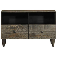 vidaXL TV Cabinet Light Grey 70x33,5x46 cm Solid Wood Mango 2