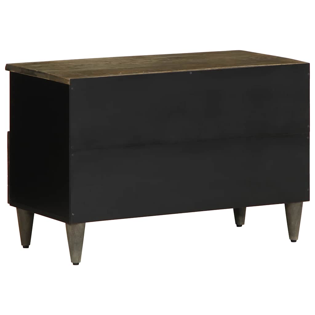 vidaXL TV Cabinet Light Grey 70x33,5x46 cm Solid Wood Mango 4