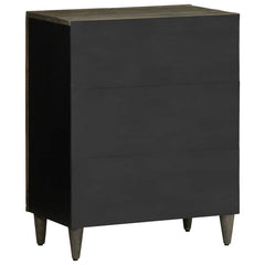 vidaXL Sideboard Light Grey 60x33,5x75 cm Solid Wood Mango 4