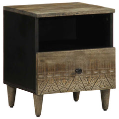 vidaXL Bedside Cabinets 2 pcs Light Grey 40x33x46 cm Solid Wood Mango 3