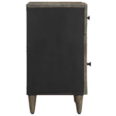 vidaXL Bedside Cabinet Light Grey 50x33x60 cm Solid Wood Mango 4