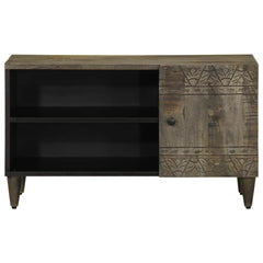 vidaXL TV Cabinet Light Grey 80x31,5x46 cm Solid Wood Mango 2