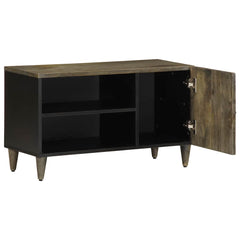 vidaXL TV Cabinet Light Grey 80x31,5x46 cm Solid Wood Mango 3