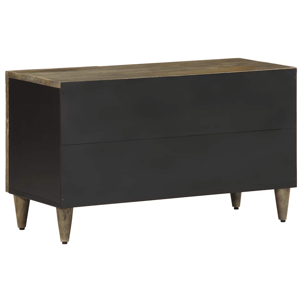 vidaXL TV Cabinet Light Grey 80x31,5x46 cm Solid Wood Mango 4