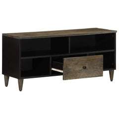 vidaXL TV Cabinet Black 100x33x46 cm Solid Wood Mango 2