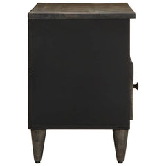 vidaXL TV Cabinet Black 100x33x46 cm Solid Wood Mango 4