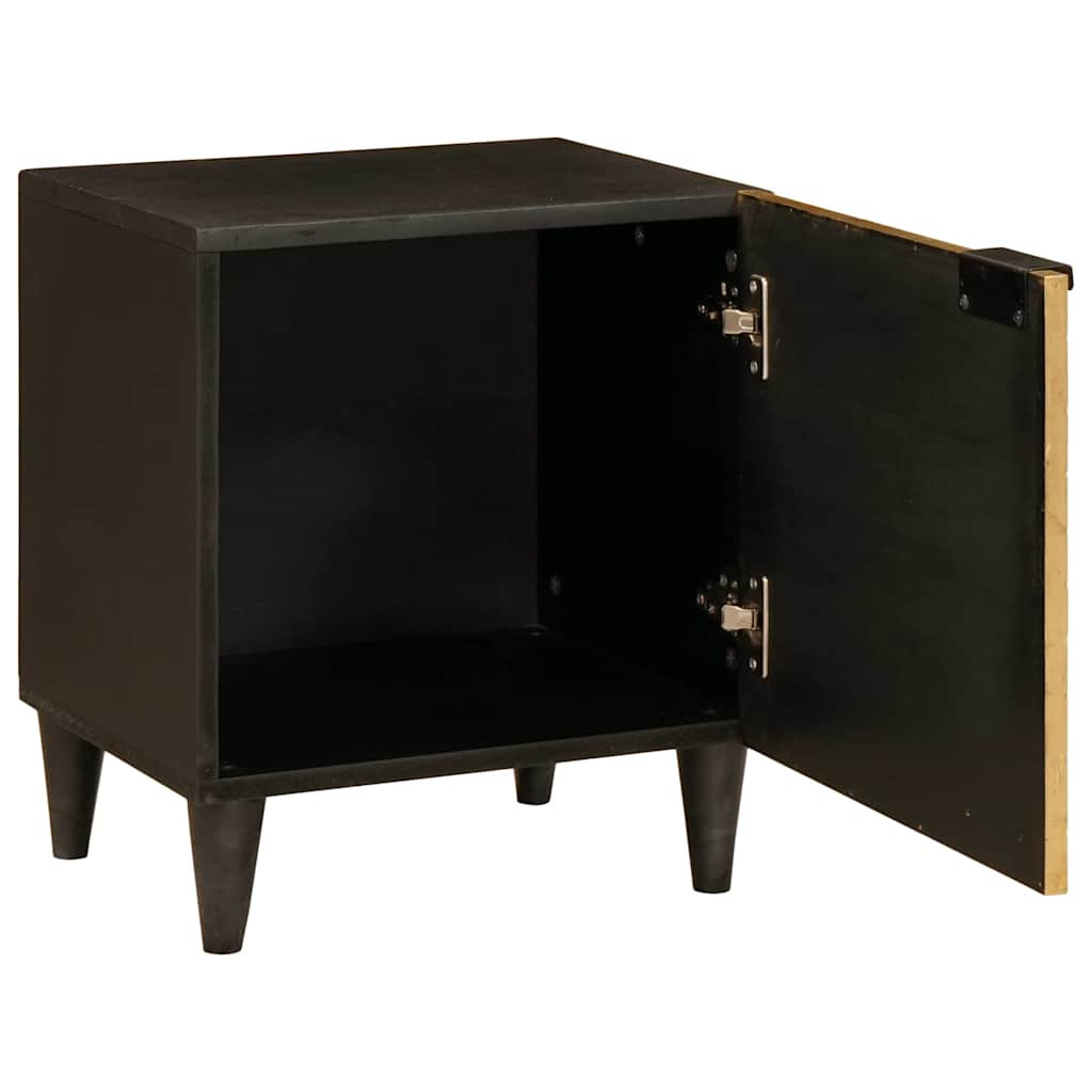 vidaXL Bedside Cabinet 2 pcs Black and Gold 40 x 33 x 46 cm 3