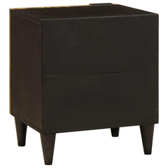 vidaXL Bedside Cabinet 2 pcs Black and Gold 40 x 33 x 46 cm 6