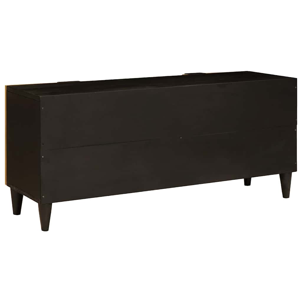vidaXL TV Cabinet Black and Gold 105 x 33 x 46 cm Engineered Wood 5