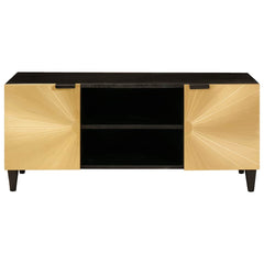 vidaXL TV Cabinet Black and Gold 105 x 33 x 46 cm Engineered Wood 3