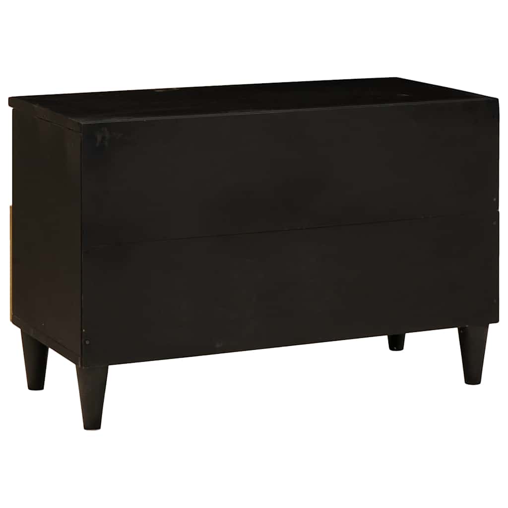 vidaXL TV Cabinet Black and Gold 70 x 33 x 46 cm Engineered Wood 5