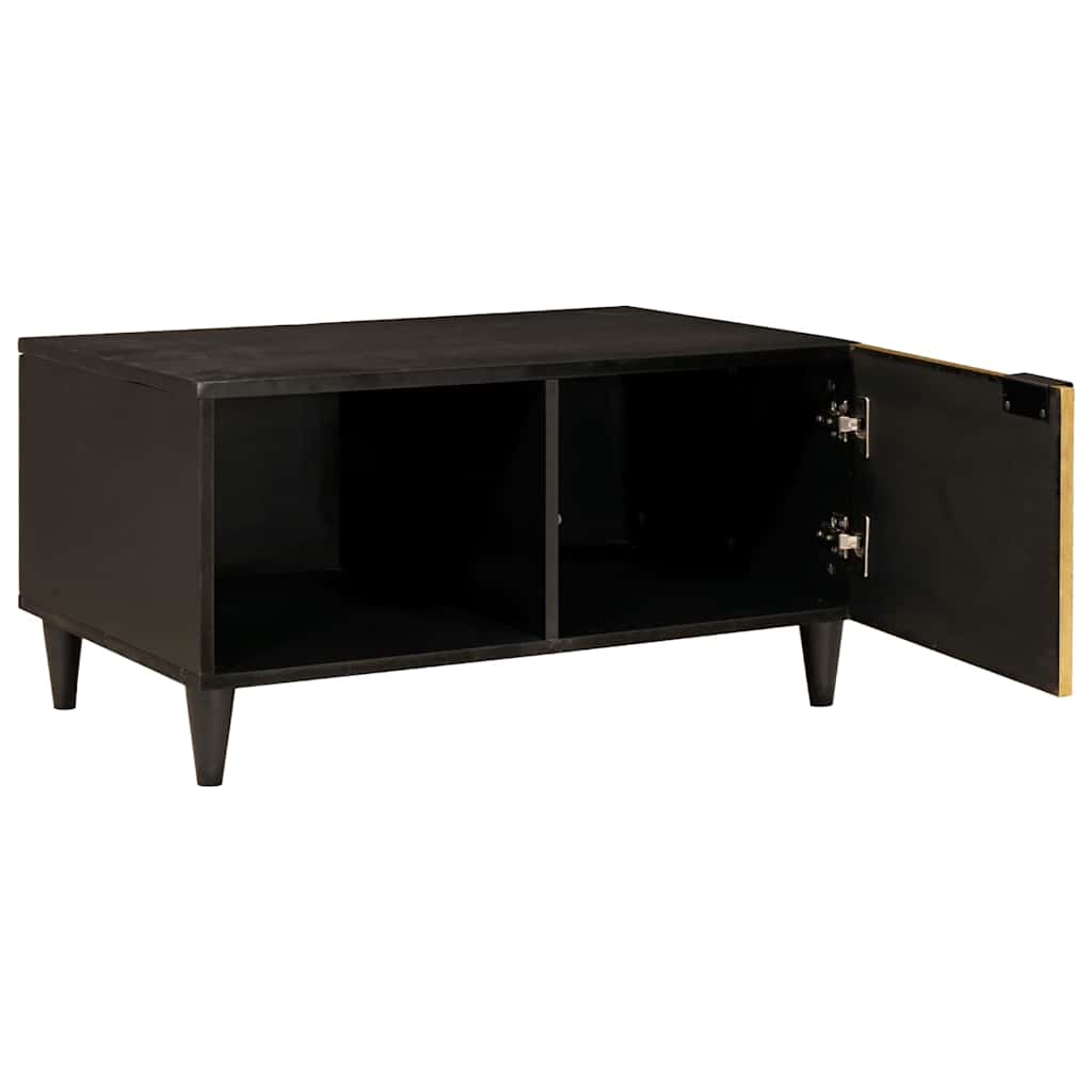 vidaXL Coffee Table Black and Gold 80 x 50 x 40 cm Engineered Wood 2