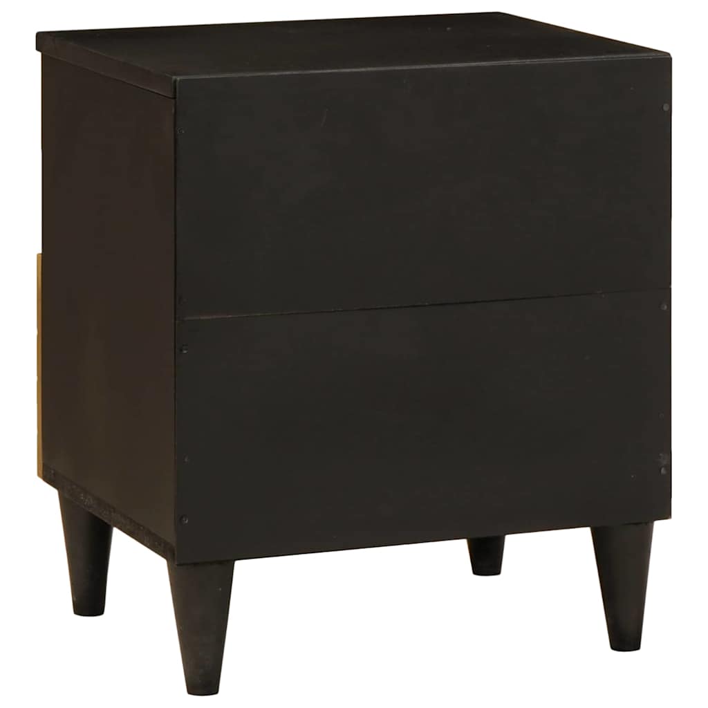 vidaXL Bedside Cabinet Black and Gold 40 x 33 x 46 cm Engineered Wood 5