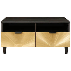 vidaXL Coffee Table Black and Gold 40 x 33 x 46 cm Engineered Wood 3