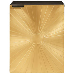 vidaXL Bathroom Cabinet with Shelf Black and Gold 38 x 33 x 48 cm 3