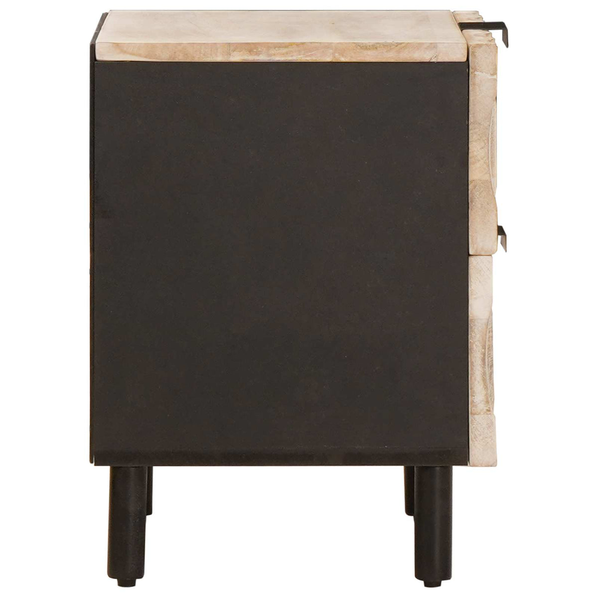 vidaXL Bedside Cabinet 2 pcs White 40 x 33 x 46 cm Solid Mango Wood 6