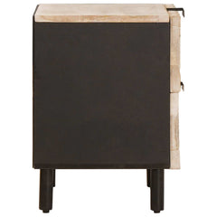 vidaXL Bedside Cabinet 2 pcs White 40 x 33 x 46 cm Solid Mango Wood 6