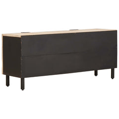 vidaXL TV Cabinet White Wash Finish 105 x 33 x 46 cm Solid Mango Wood 5