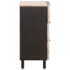 vidaXL Sideboard 60 x 33 x 75 cm Solid Mango Wood White Wash Finish 4
