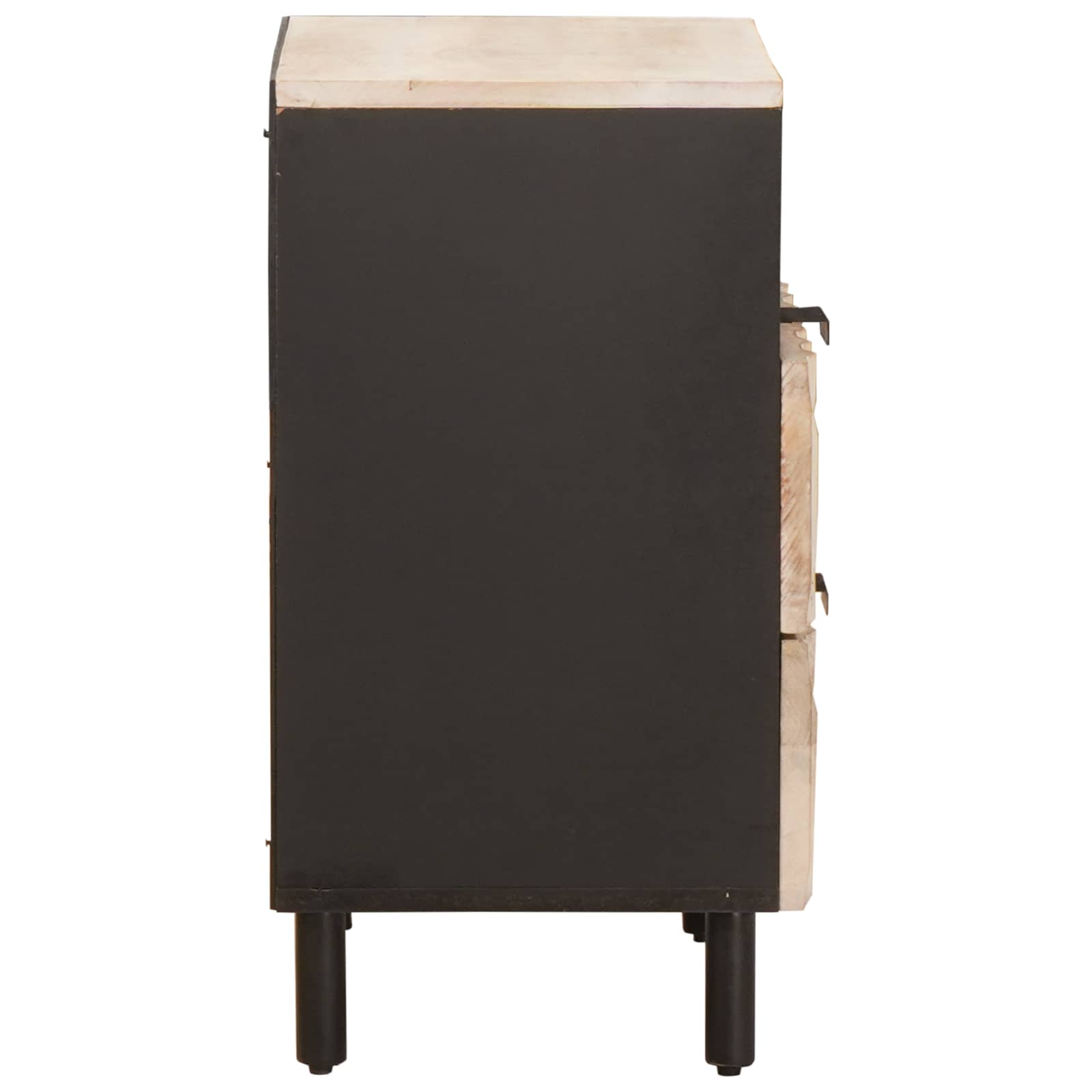 vidaXL Bedside Cabinet White 50 x 33 x 62 cm Solid Mango Wood 4