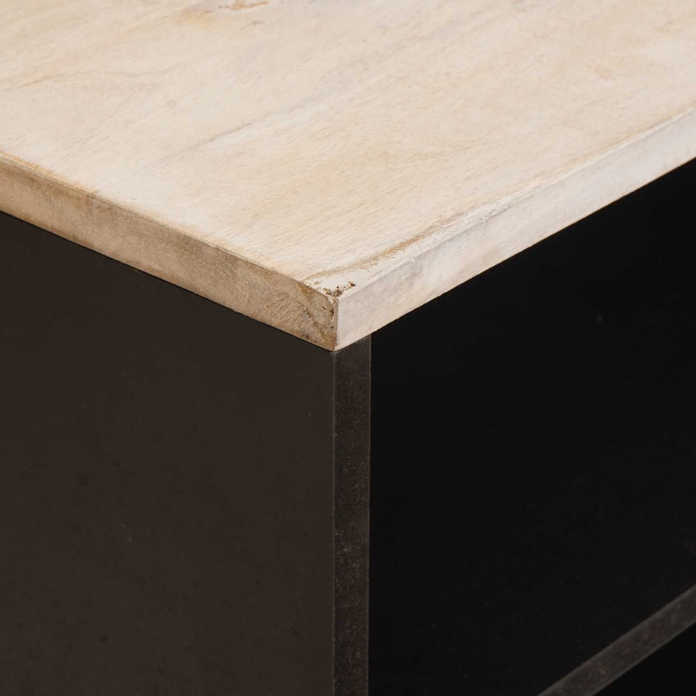 TV Cabinet 80 x 33 x 46 cm Solid Mango Wood White wash finish