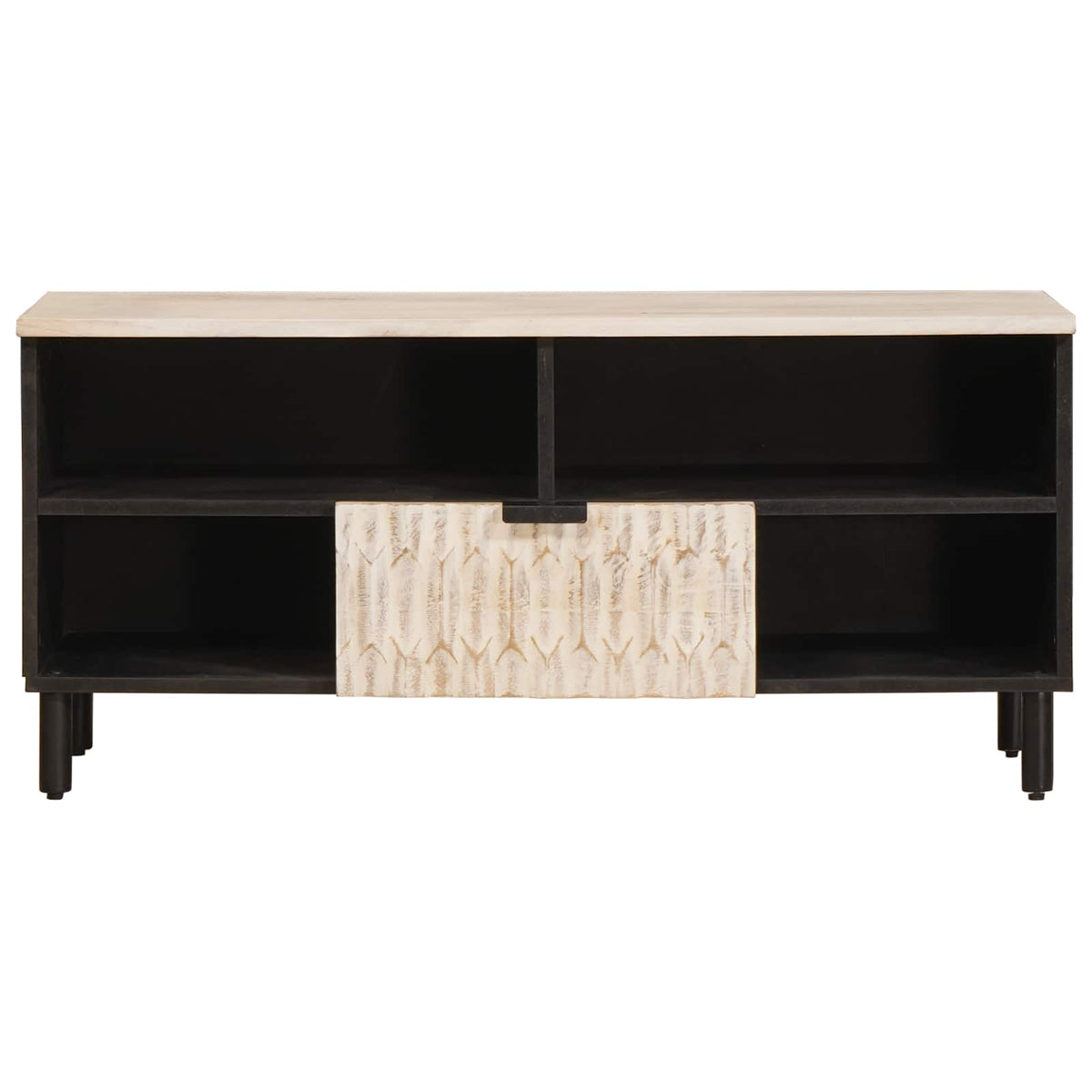 TV Cabinet with Drawer 100 x 33 x 46 cm White wash finish