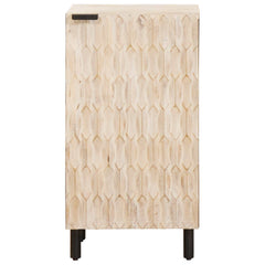 vidaXL Sideboard White Wash Finish 40 x 33 x 75 cm Solid Mango Wood 3